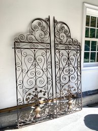 PAIR Beautiful Iron Vintage Garden Gates 6 Feet High