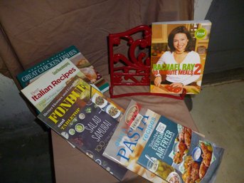 Kitchen Cookbooks With Heavy Cast Reading Stand