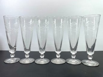 Etched Pilsner Glasses