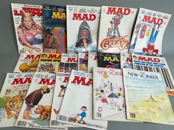 Collection Of Mad Magazine, New Yorker & More