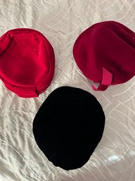 3 Pill Box Hats & 3 Turban Head Wrap