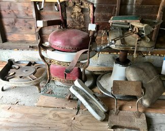 Pair Of Antique KOKEN Barber Chairs