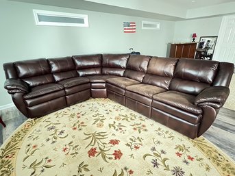 6 Piece Faux Leather Sectional Sofa