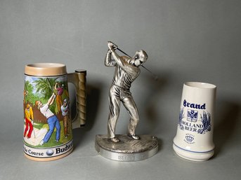 A Golf Stein & Savitt Metal Figurine