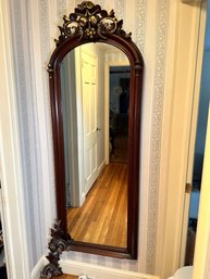 Large Full Length Wooden Mirror With Gorgeous Embellishment