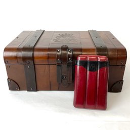 Wesley Bober Leather Cigar Humidor And Holder