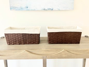 Pair Of Storage Baskets With Liner