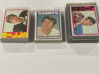 1972 Topps Football Card Lot. Over 78 Cards Total.        Very Clean Cards.     All Cards In Pictures