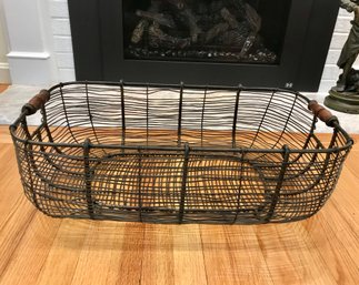 Woven Metal Firewood Holder From KW HOME