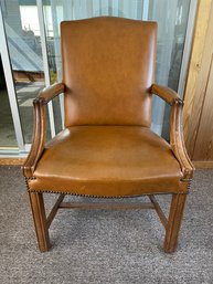 Leather Chair With Nailhead Trim