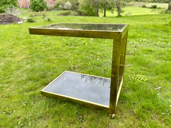 A 1970s Brass & Glass Bar Cart