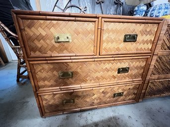 4 Drawer Rattan Chest