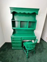 Green Desk And Matching Chair