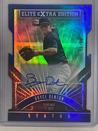 2015 Panini Elite Extra Edition Bryce Denton Autographed Refractor Die-cut Card #67  Numbered 19/50