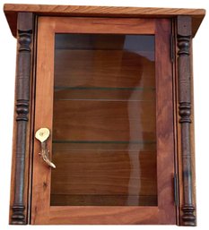 Wooden Hand Made Display Cabinet With Glass Front Door