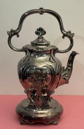 Vintage W.M. Rogers Silver Plated Ornate Coffee Pot, Base For Tilt Pouring.