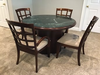 UNIVERSAL FURNITURE Chairs With Round Granite Top Table