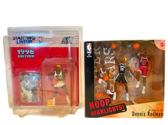 Dennis Rodman , Two Set Of  Figures By Mattel And Kenner.