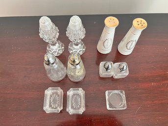 Collection Of 4 Sets Of Salt And Pepper Shakers And 2 Salt Cellars