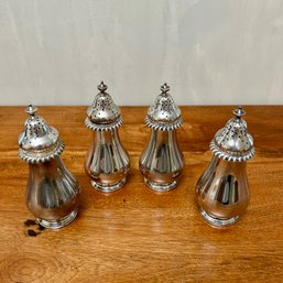 A Set Of 4 Gorham Sterling Silver Salt And Pepper Shakers