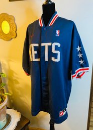 RARE Nike Brooklyn Nets Basketball Warm Up Old School Shooting Jacket Large- NBA