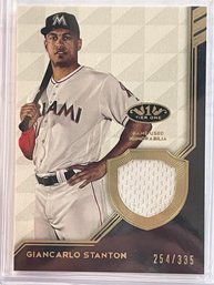 2018 Topps Tier One Relic Giancarlo Stanton Game Used Patch Card #tIR-GS   Numbered 254/335