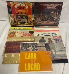 Assortment Of Spanish Folk Vinyl Records