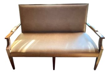 Leather Settee 1 Of 2