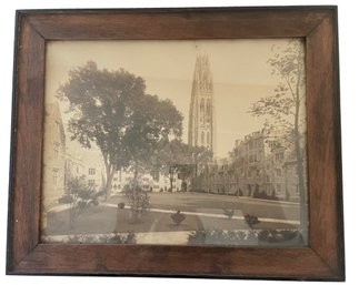 Vintage Yale Photograph Of Harkness Hall & Tower In Oak Frame