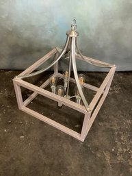 Large Iron Hanging Light Fixture