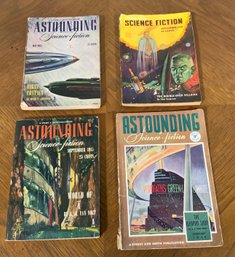 4 Vintage Astounding Science Fiction Magazines ~ 1940s ~