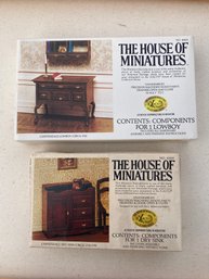 Dollhouse Boxed Miniature Kits - Two Dressers