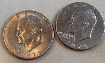 1971 And 1974 Eisenhower Coins