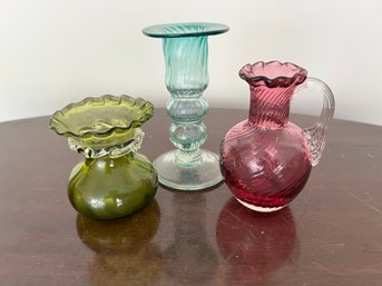 3 Vintage Glass Pieces
