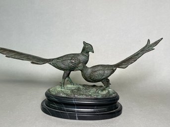 A Vintage Bronze Pheasant Statue