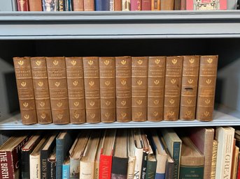 Eagerly Novels 12 Volume Leather Bound Bools Beautiful Sir Walter Scott Burt Publisher