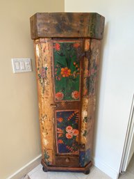 Beautiful Hand Painted Early Swedish Storage Cabinet