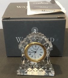 Waterford Crystal Small Gold Rimmed Carriage Clock. #516 742 0035
