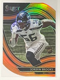 2020 Panini Select Field Level Jordyn Brooks Orange Die-cut Prizm Rookie Card #392