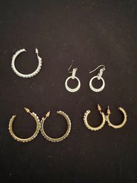 Costume Jewelry 7 Earrings, 3 Sets