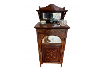 Antique Edwardian Mahogany Music /Storage Cabinet