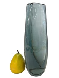 Vintage Swedish Art Glass Slender Vase By Vicke Lindstrand