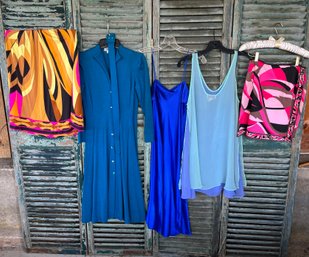 Three Blue Dresses And Two Colorful Skirts, A Few Victoria Secrets