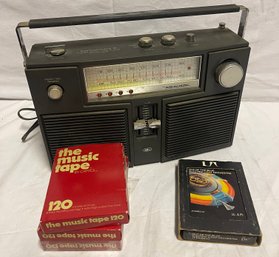Realistic Concertmate 8 Stereo Radio - Tape Player Model 14-920A And 8 Track Tapes