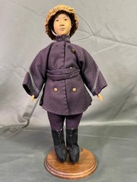 Vintage Policeman Doll, 13in Thai Or Vietnamese Unusal