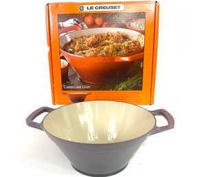 Le Creuset Cassoulet Dish In Fig Color - 4.5 Quarts - New With Box