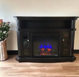 Large Elegant  Like New Fireplace Media Table