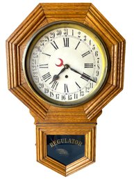 Antique WM L Gilbert Regulator Clock.