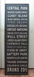 New York Art Print Landmarks Of New York Typographic Wall Art