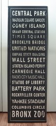 New York City Landmarks Typographic Art On Canvas